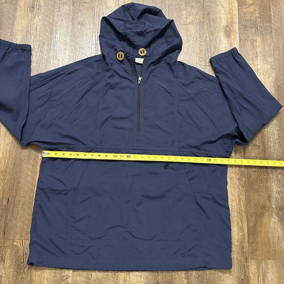LL Bean Mountain Classic Anorak Jacket Navy Pullover Hooded Rain Coat Men’s XL - Picture 10 of 16
